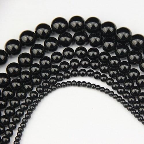 500 PCs Mixed size Pearl Imitation Round Beads black Dia 018008003