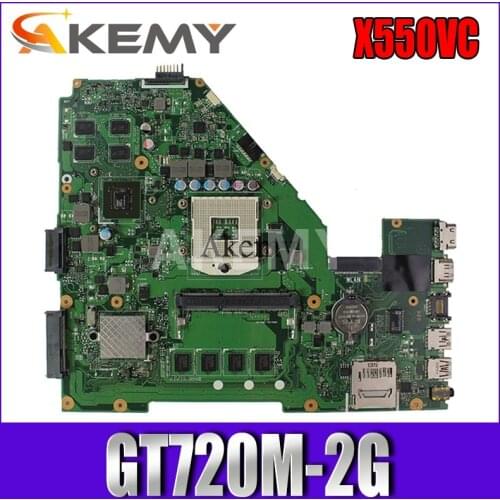 Akemy NEW X550VC Laptop motherboard For Asus X550VC R510V X550V X550 Test original mainboard 4G RAM GT720M-2G