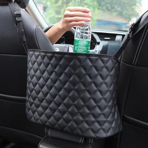 Car storage large capacity Elastic Between Car Organizer PU Leather Back Storage Bag Luggage Holder Pocket for Car Styling