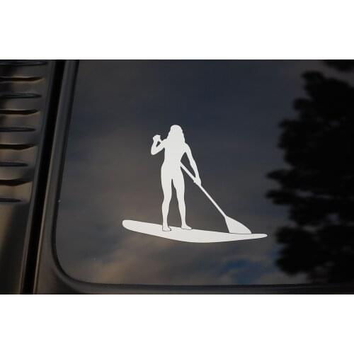 For Stand Up Paddle Board Sup Girl Female Sticker Decal Surfing Quickblade (V-14) Car Styling