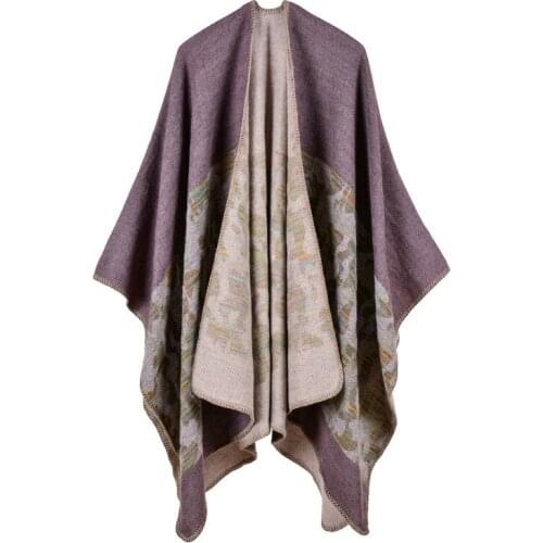Hot Sale Spring Autumn Winter Womens Striped Scarf Ladies Luxury Cloak Outdoor Keep Warm Shawl Female Polyester