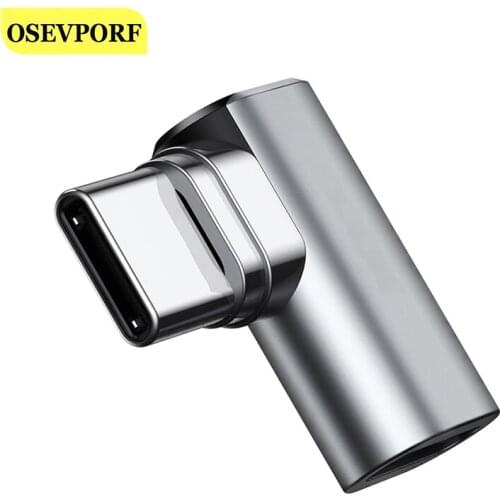 USB Type C to Type-C Magnetic Adapter for Macbook Samsung S20 10 Note 20 OnePlus Fast Charging Elbow Magnet Type-c USB Connector