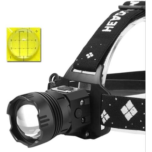 Powerful LED Headlight Sensor Head Lamp Flashlight Zoomable Torch Headlamp Built-in 2*18650 Battery for Camping, Fishing
