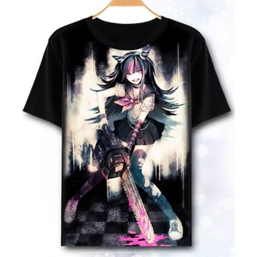 Danganronpa T-shirt Anime Naegi Makoto Kirigiri Kyouko Cosplay T shirt Fashion Men Tops Tees