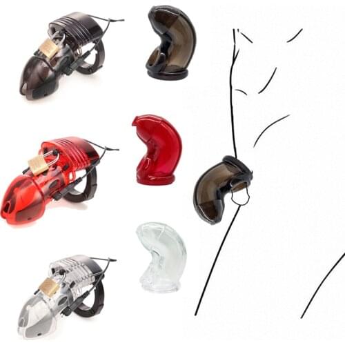 Male Chastity Devices Penis Ring, Electro Shock Chastity Belt Penis Lock Cock Cage Sex Toys For Men