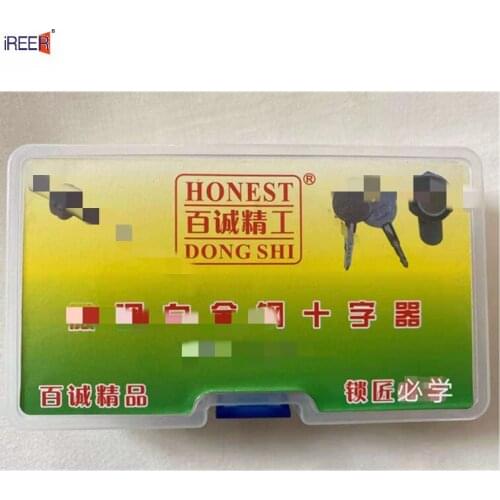 3Pcs Cross lock Tool set (6.0mm,6.5mm,7.0mm) with Transparent Cross Lock for professional locksmith supply