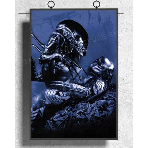 NJ737 ALIEN VS PREDATOR MOVIE HORROR Wall Sticker Silk Poster Art Home Decoration