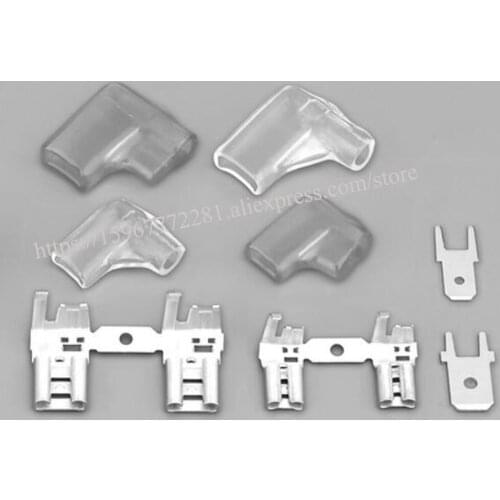 Plastic insulated sleeve bar connector soft sheath 250 Double wire sheath Blue soft silicone sheath flag flame retardant sheath