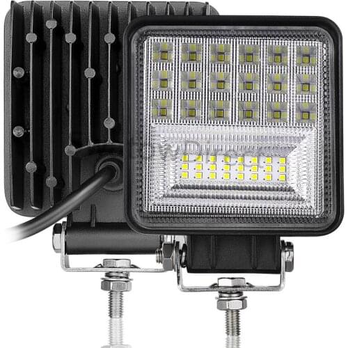 4 Inch 126W LED Work Light Bar Flood Spot Offroad Car Truck Boat Driving Fog Lamps