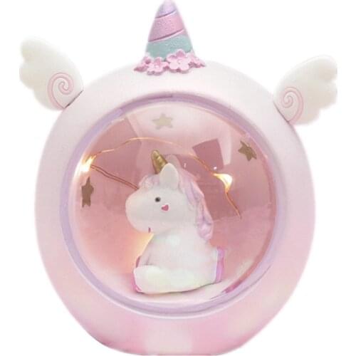 LED Resin Unicorn Night Light For Children Baby Kids Bedside Lamp children Toy Animal Bedroom Decor Lighting Xmas birthday Gift