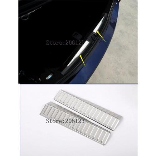 Inside Rear Bumper Protector Sill Plate 2pcs For Alfa Romeo Giulia 2017 2018