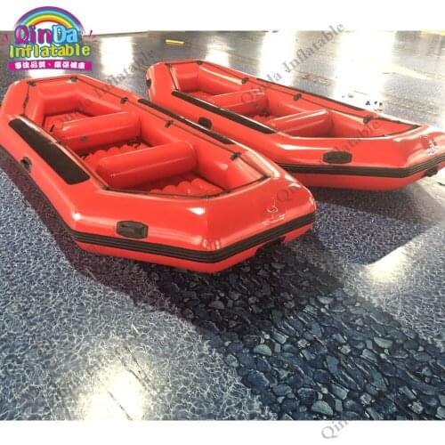 Factory price inflatable boat raft river fishing boat,4.2m lake inflatable drifting boat for surfing