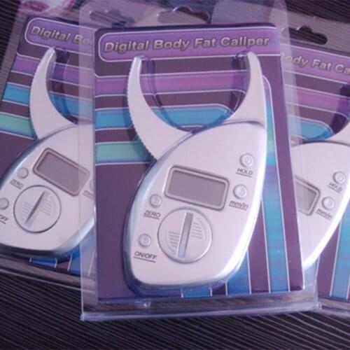 5pcs/lot! Factory outlet Digital LCD Body Fat Caliper Skin Fold caliper fat Measurement Thickness 50mm 2inch Range