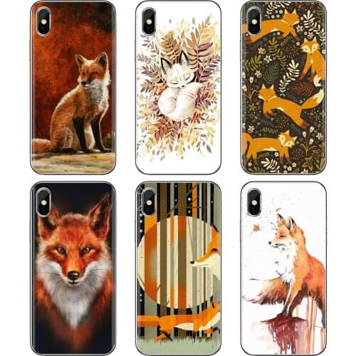 Autumn-Leaves-C-Forest-Cute-Fox-in Soft Skin Case For Samsung Galaxy S7 S8 S9 S10E S20 FE Note 10 20 Edge Lite Plus Ultra