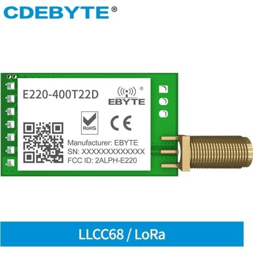 E220-400T22D LoRa Wireless UART Module RSSI ISM 433MHz 470MHz 22dBm LoRa Spread Spectrum DIP UART Interface SMA-K Antenna