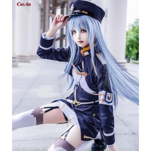 Game 86 Vladilena Milize Cosplay Costume Full Set Female Navey Blue Cute Uniform Activity Party Role Play Clothing S-XL In Stock