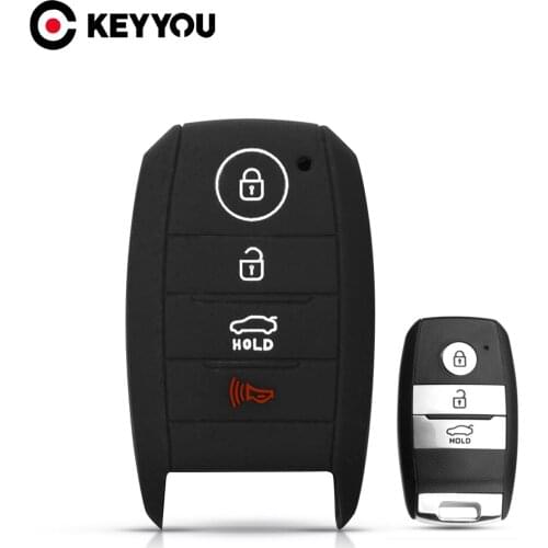 KEYYOU 3 Button Silicone Car Key Case For Kia Sorento Optima Forte Koup Soul Niro K3 K3S KX3 K4 KX5 K5 Soul RIO Ceed Sportage