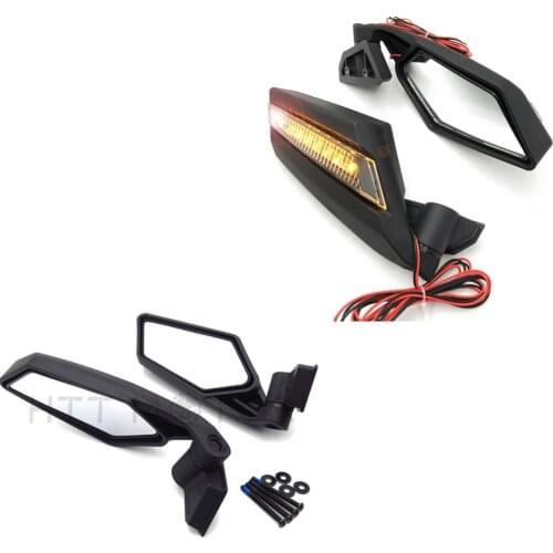 UTV Racing Side LED Turn Signal Mirrors Set for Can Am Maverick X3 17-19 Aftermarket Motorcycle Parts 2017 2018