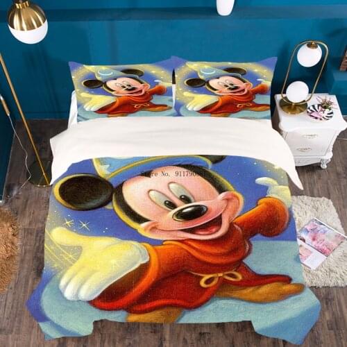 3D Printed Disney Cartoon Minnie Balloon Flower Bedding Set Duvet Quilt Cover Pillowcase Bedroom Decoration for Boys and Girls