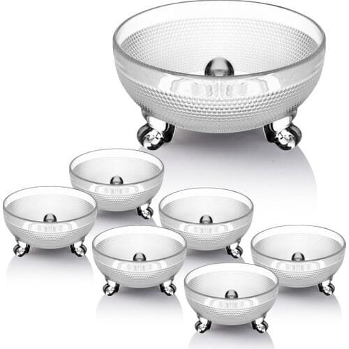 Queens Kitchen Crystal Glass 7 Parts Service & Presentation Set