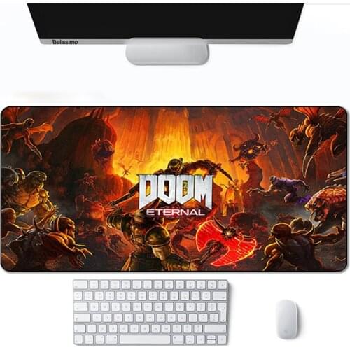 Pad Mouse Pc Gaming Computer Extended Doom Keyboard Mat Mats White Laptop Gamer Hot Cute Accessories Desk Rgb Carpet Cabinet