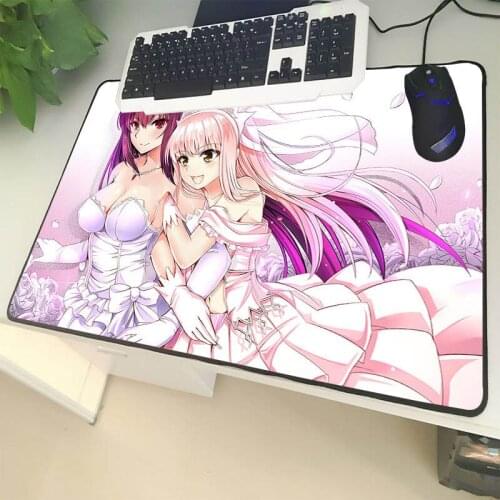 XGZ Large Size Mouse Pad Black Lock Edge Anime Sweet Princess Laptop PC Table Mato Wave Sister Sister Rubber Non-slip Universal