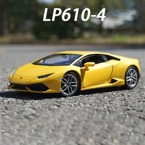 1:24 LP610-4 Huracan Vehicle Alloy Car Model Diecast Toy Vehicle High Simitation Cars Toys For Children Kids Gifts