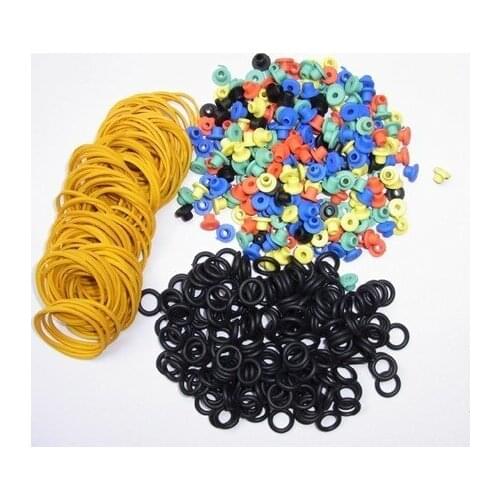 500pcs Tattoo Needle Ring Multicolour T Type Needle Ring Shock Rubber Band Consumables Tattoo Accessories Set
