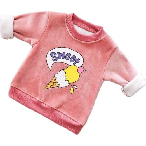 New Arrival Baby Girl Fashionable Clothes Kids Sweatshirts New Style 2021 Autumn and Winter Tops Pullover Hoodies Girls Outfits