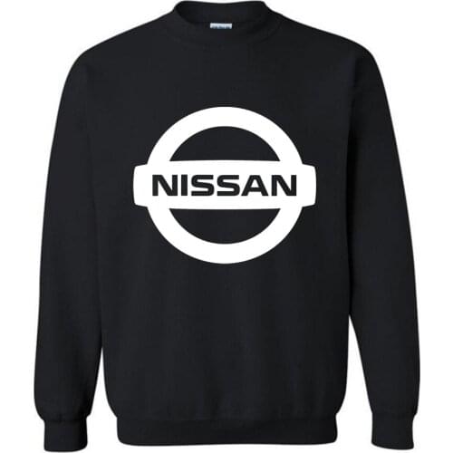 New Fashion Cotton Men Hoodies Nissan Car Logo Print Fleece O-Neck pullover Sweatshirts HipHop Harajuku Streetwear Men Clothing