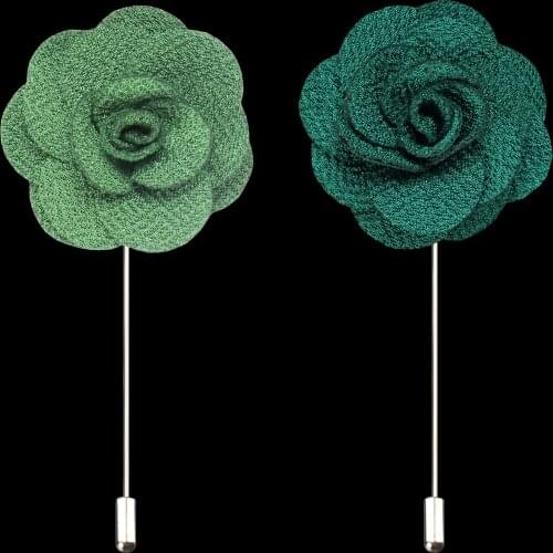New Top Suits Brooch Pins Brooches Men Wedding Handmade Fashion Rose Flower Lapel Pin Brooches Button Stick Flower Men Brooch