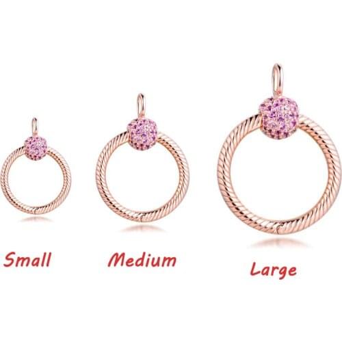 Necklace Collares 925 Sterling Silver Jewelry Small Pave O Pendant Chain Women Bijoux Femme Choker Collier Necklaces