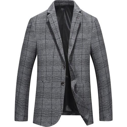 2020 New 8XL Fashion Men Slim Autumn Suit Blazer Formal Business Male Suit Jacket Button Lapel Casual Long Sleeve Pockets Top