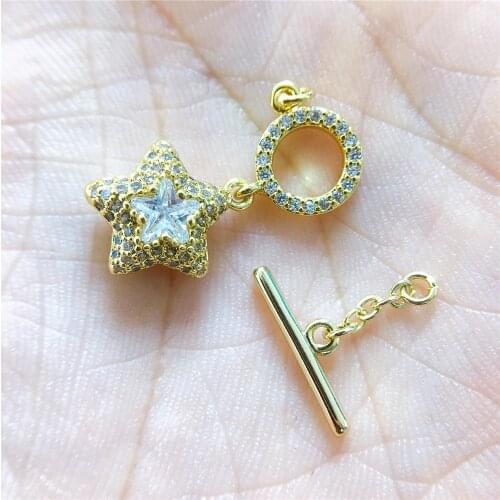 Jewelry Making Supplies High Quality Copper Zirconia Rhinestone Findings DIY Long Pearls Necklace Pendant Accessories Spacers