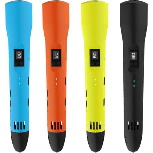 QCREATE QW01-012C 3D Pen PCL PLA Printing Mode LCD Display Adjustable Heating Temperature 8 Gears Speed Regulation