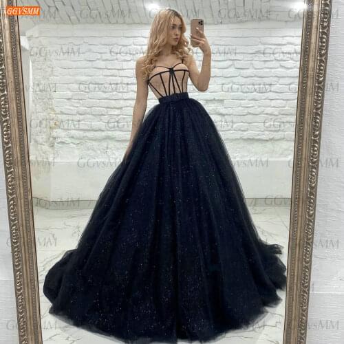 Sexy Dark Navy Prom Gowns Long 2021 robe de bal femme longue Custom Made Women Dresses Party Tulle Elegant vestidos de fiesta