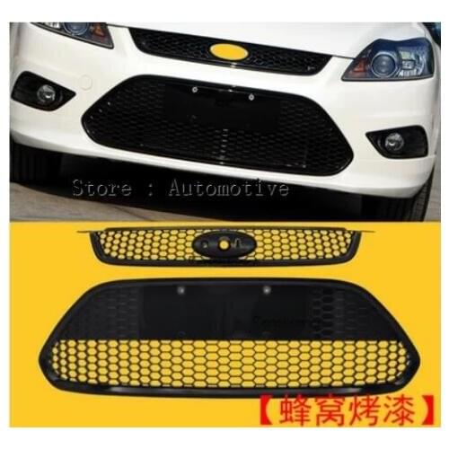 With LOGO styling ABS chrome front rear fog lamps cover trim For Ford Focus 2009 2010 2011 2012 Grille Around Trim Racing Grills