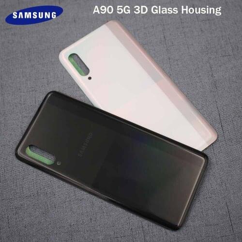 Official Samsung Galaxy A90 5G A908 Back Battery Cover Rear Panel Door Housing Case Repair Parts With Adhesive Sticker +Logo 6.7