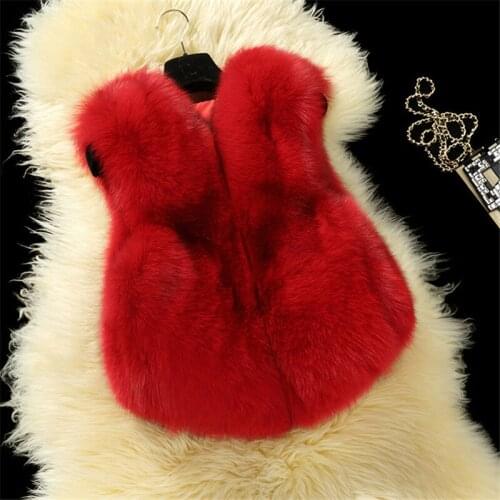 Baby Girl Winter Clothes Artificial Fur Vest Coats Warm Waistcoat kids Sleeveless Jacket Outerwear Clothing For 1-7 Years Child