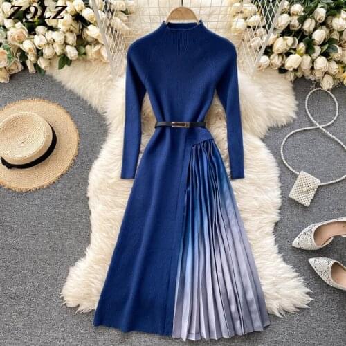 Модные трикотажные платья ZQLZ China At AliExpress