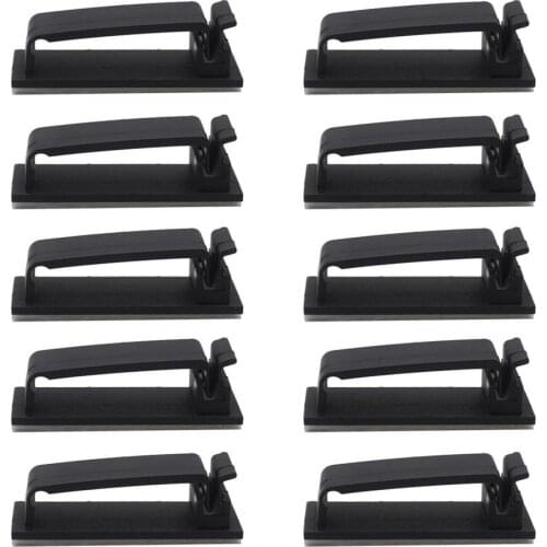 10Pcs Self-adhesive Wire Tie Cable Clamp Clips Holder Organizer Clamp Management Car GPS Data Cable Decorative Cord