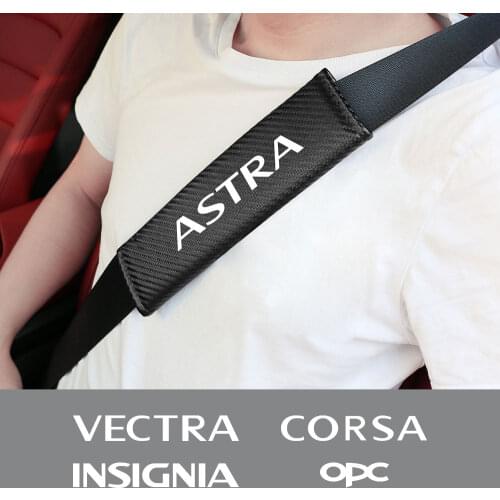 2PCS For Opel Astra Corsa Insignia Mokka OPC Vectra Car Seat Safety Belt Cover Shoulder Pad Protection Auto Interior Accessories