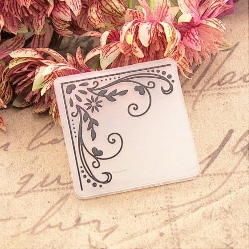 5x5cm Easter vines Embossing folders Plastic bump Scrapbooking DIY Template Fondant indentation Cake Photo Album Card Make