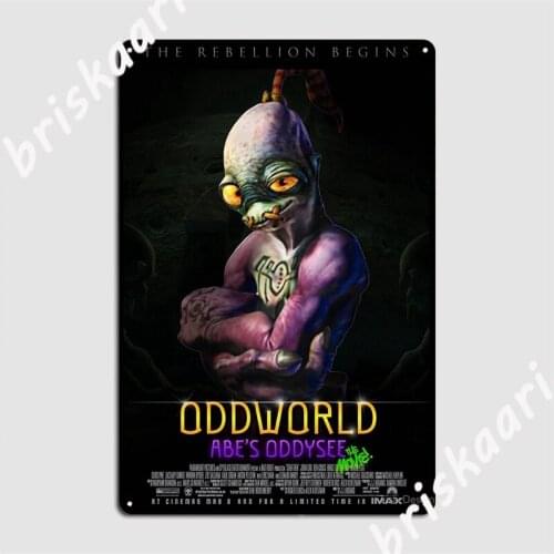 Abes Oddysee The Movie Metal Signs Mural Painting pub Design Home Tin sign Posters