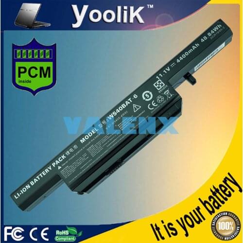Laptop battery W540BAT-6 For CLEVO W540BAT 6 W450 W550SU1 W550SU2 W551SU1 W540S-4U4 6-87-W540S-427 6-87