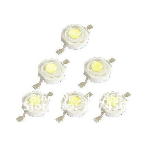 Free shipping 1000pcs 1Watt Super Bright High Power Warm White LED 100LM