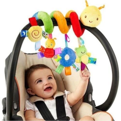 Baby Cradle Bed Surrounding Bed Rattle Toy Baby Car Safety Seat Stroller Hanging Plush Comfortable Bed Hanging Soothing Doll