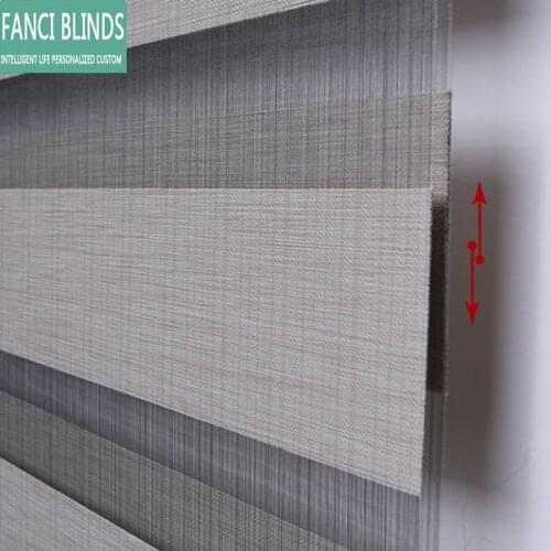 Free shipping European sytle double roller blinds zebra blinds china factory with blackout custom made blind window size