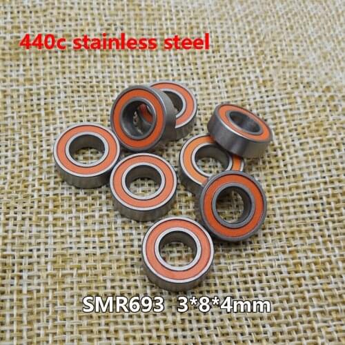 1 pcs Super High Quality Hybrid Ceramic Ball Bearing 440 Stainless Steel SMR693 3*8*4mm ABEC-7 Fishing Gear Reel Bearing