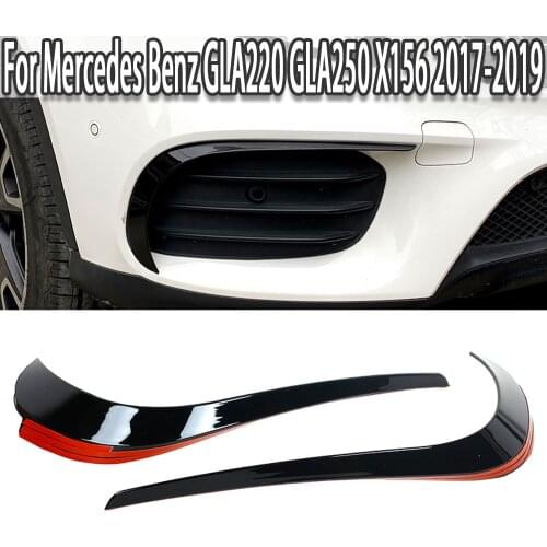 K-Car Front Bumper Splitter Spoiler & Wings Trim Canards For Mercedes Benz GLA220 GLA250 X156 2017 2018 2019